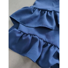 Vestido elegante com renda e decote nas costas, com laço na frente - Vestido midi sem mangas de corte justo para mulheres, branco, perfeito para o verão, vestuário de ocasião, vestido com bainha de renda, moda sem mangas, tecido de qualidade