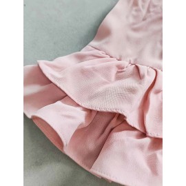Vestido elegante com renda e decote nas costas, com laço na frente - Vestido midi sem mangas de corte justo para mulheres, branco, perfeito para o verão, vestuário de ocasião, vestido com bainha de renda, moda sem mangas, tecido de qualidade