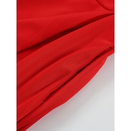Vestido midi elegante com decote profundo e ombros descobertos para mulheres - Cintura de um ombro, verde vibrante, perfeito para festas e eventos de moda