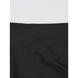Vestido midi elegante com decote profundo e ombros descobertos para mulheres - Cintura de um ombro, verde vibrante, perfeito para festas e eventos de moda
