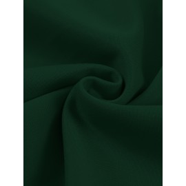 Vestido midi elegante com decote profundo e ombros descobertos para mulheres - Cintura de um ombro, verde vibrante, perfeito para festas e eventos de moda