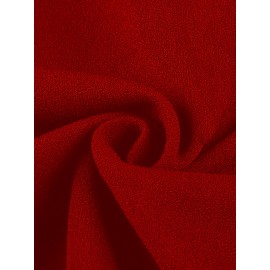 1pc Vestido Lápis Elegante de Poliéster Cor Lisa para Mulheres - Gola Redonda, Tecido de Malha, Versátil para Todas as Estações