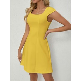 YY1222012 Vestido Elegante de Cor Sólida