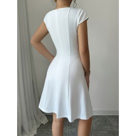 YY1222012 Vestido Elegante de Cor Sólida
