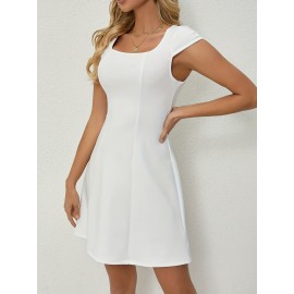 YY1222012 Vestido Elegante de Cor Sólida
