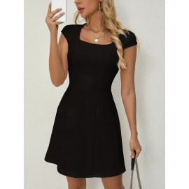 YY1222012 Vestido Elegante de Cor Sólida