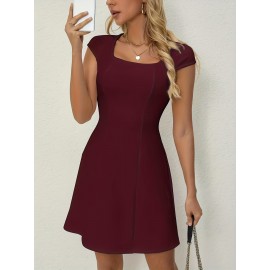 YY1222012 Vestido Elegante de Cor Sólida