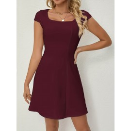 YY1222012 Vestido Elegante de Cor Sólida
