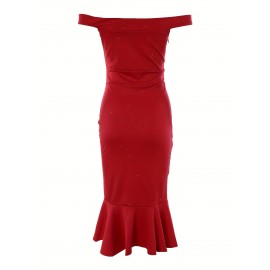 Vestido com borda de folha de lótus em pó