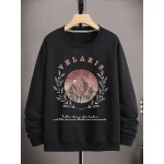 Moletom com Estampa de Paisagem da Montanha Velaris - Blusa Aconchegante para Homens e Mulheres, Manga Comprida Gola Redonda, Roupa Casual Outono/Inverno com Citação Inspiradora, Lavável à Máquina, Conforto Diário | Moletom com Gola Redonda | Acabamento e