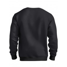 Suéter Casal de Poliéster, Suéter de Cor Pura, Moda Casual para Casa, Suéter Confortável de Manga Longa Combinando com Tudo, Top Casual de Primavera e Outono