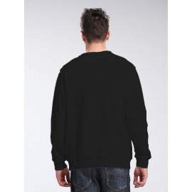 Suéter de poliéster para amantes, estampa de Feliz Ano Novo para o Dia dos Namorados, moda casual para casa, suéter solto e confortável de manga longa para amantes, top esportivo casual de primavera e outono, adequado para homens e mulheres, como pre