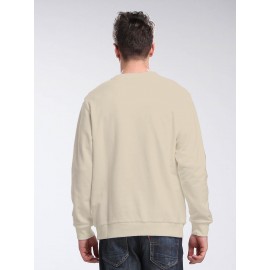 Suéter de poliéster para amantes, estampa de Feliz Ano Novo para o Dia dos Namorados, moda casual para casa, suéter solto e confortável de manga longa para amantes, top esportivo casual de primavera e outono, adequado para homens e mulheres, como pre