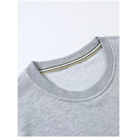 Suéter de poliéster para amantes, estampa de Feliz Ano Novo para o Dia dos Namorados, moda casual para casa, suéter solto e confortável de manga longa para amantes, top esportivo casual de primavera e outono, adequado para homens e mulheres, como pre