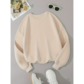 Moletom feminino Y2K elegante com gráfico de rato dos desenhos animados, Moletom com capuz de gola redonda, Top casual esportivo de manga comprida com gola redonda, Poliéster, Todas as estações, Tamanho adulto, Tecido de malha, Material elástico