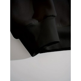Moletom feminino Y2K elegante com gráfico de rato dos desenhos animados, Moletom com capuz de gola redonda, Top casual esportivo de manga comprida com gola redonda, Poliéster, Todas as estações, Tamanho adulto, Tecido de malha, Material elástico