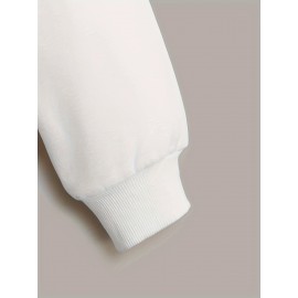 Moletom esportivo com zíper de cor sólida para mulheres, com pelúcia e espessura adicionais, estilo cardigã curto, roupa esportiva casual para outono e inverno