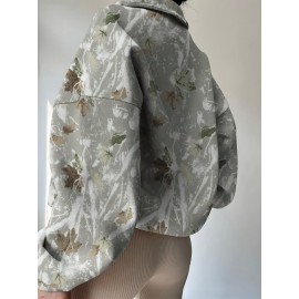 1 Peça Moletom Casual Tie-Dye Feminino - Manga Longa com Gola, Lavável na Máquina, Top de Outono/Inverno, Design Meio Zíper, Confortável e Durável, Roupa Aconchegante, Estilo Solto, Blusa Feminina