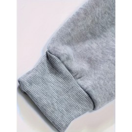 Moletom com capuz gráfico Brooklyn Nova Iorque para mulheres - Casual com fecho de correr e cordão, forro térmico, bolso dividido, manga comprida - Branco
