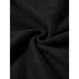 1pc Blusa Feminina Casual com Estampa de Lótus - Mistura de Algodão, Tecido Elástico, Padrão Geométrico, Estilo Pullover, Gola Redonda, para Outono/Inverno