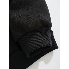 1pc Moletom Canguru Casual Feminino com Estampa 
