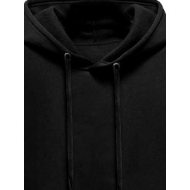 Suéter de manga longa casual para mulheres com estampa de Pitbull e bolso frontal, mistura de algodão, lavável à máquina - adequado para primavera, outono e inverno, 250g