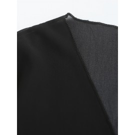 Xale Elegante de Poliéster Transparente com Detalhe de Laço na Frente – Acessório de Vestido Versátil, Leve e Respirável, Perfeito para Eventos de Primavera/Verão/Outono, Realçador de Roupa Estiloso|Xale com Laço na Frente|Textura Lisa e Brilhante, Xale C