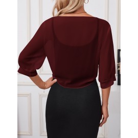 Xale Elegante de Poliéster Transparente com Detalhe de Laço na Frente – Acessório de Vestido Versátil, Leve e Respirável, Perfeito para Eventos de Primavera/Verão/Outono, Realçador de Roupa Estiloso|Xale com Laço na Frente|Textura Lisa e Brilhante, Xale C
