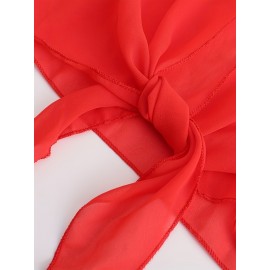 Xale Elegante de Poliéster Transparente com Detalhe de Laço na Frente – Acessório de Vestido Versátil, Leve e Respirável, Perfeito para Eventos de Primavera/Verão/Outono, Realçador de Roupa Estiloso|Xale com Laço na Frente|Textura Lisa e Brilhante, Xale C
