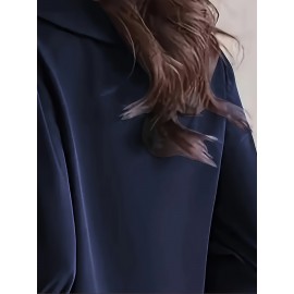 Camisa de manga comprida com botões para mulheres - Branca, Roupa de trabalho profissional com fecho de botão único, Perfeita para entrevistas e vestuário de negócios, Vestuário de escritório|Botão chic|Ajuste elegante