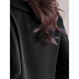 Camisa de manga comprida com botões para mulheres - Branca, Roupa de trabalho profissional com fecho de botão único, Perfeita para entrevistas e vestuário de negócios, Vestuário de escritório|Botão chic|Ajuste elegante