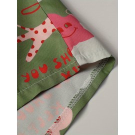 Camisa Havaiana Casual Feminina de Manga Curta - Top Leve de Poliéster para Férias na Praia com Estampa de Estrelas, Corações & Texto Inspirador, Gola Clássica, Tecido Não Transparente para Primavera/Verão, Design Divertido e Opaco