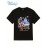 T-shirt com padrão de viagem de trenó de Mickey e Minnie da Disney - T-shirt de manga curta com decote redondo para mulher, design vibrante de cena de inverno do Disneyland, uso casual diário, perfeito para festas e presentes