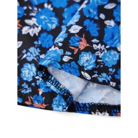 Camisetas Femininas de Manga Longa Estampadas Florais Blusas da Moda Tops Casuais Primavera Outono Streetwear