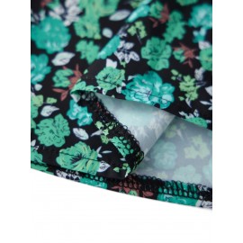 Camisetas Femininas de Manga Longa Estampadas Florais Blusas da Moda Tops Casuais Primavera Outono Streetwear