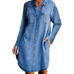 Jaqueta de poliéster de denim para mulheres é confortável e elegante para atividades ao ar livre, tecido respirável é elegante e casual, roupa feminina moderna