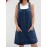 Vestido de Denim Vintage Sem Mangas para Mulheres com Bolsos - Vestido Mini Folgado, Alças Ajustáveis e Bolsos Laterais, Tecido Não Elástico, Lavável em Máquina, Look Casual Primavera/Verão
