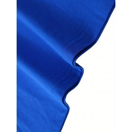 T-shirt de verão para homem, com gola redonda, mangas curtas e estampa de algodão puro.