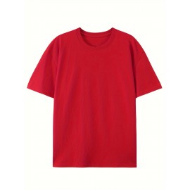 T-shirt de verão para homem, com gola redonda, mangas curtas e estampa de algodão puro.