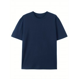 T-shirt de verão para homem, com gola redonda, mangas curtas e estampa de algodão puro.