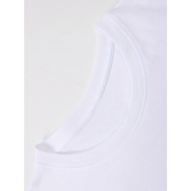 O presente de volta às aulas começa a ser devolvido. 1 peça nova camiseta de algodão puro de verão para homem, top de manga curta impresso de dupla face, branco, ameixa, vermelho, preto, cinza, azul marinho, adequado para casa, exterior, festa, desporto, 