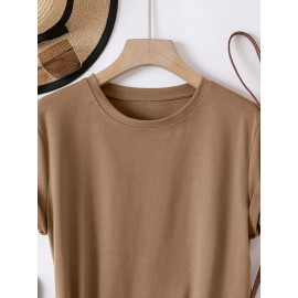 T-shirt estampada para homem, com corte simples e destaque em masculinidade, feita de algodão puro, combina cores sólidas com estampas vibrantes, confortável e respirável, um clássico essencial de verão.