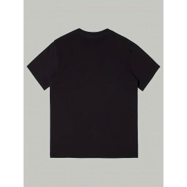 T-shirt de manga curta e gola redonda para homem, em algodão respirável e confortável, adequada para o verão e a primavera, desportos e lazer.