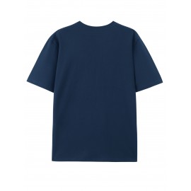 Camiseta de algodão puro de 220g de espessura premium com estampa de cigarro, camiseta casual de algodão penteado para homens, camiseta de gola redonda de mangas curtas, com uma certa espessura adequada para usar no verão