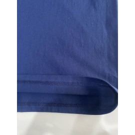 Camiseta de algodão puro de 220g de espessura premium com estampa de cigarro, camiseta casual de algodão penteado para homens, camiseta de gola redonda de mangas curtas, com uma certa espessura adequada para usar no verão