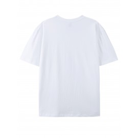 Camiseta de algodão puro de 220g de espessura premium com estampa de cigarro, camiseta casual de algodão penteado para homens, camiseta de gola redonda de mangas curtas, com uma certa espessura adequada para usar no verão