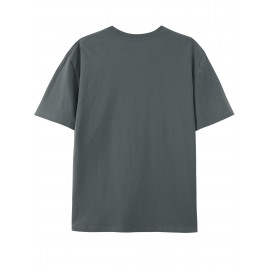 Camiseta de algodão puro de 220g de espessura premium com estampa de cigarro, camiseta casual de algodão penteado para homens, camiseta de gola redonda de mangas curtas, com uma certa espessura adequada para usar no verão