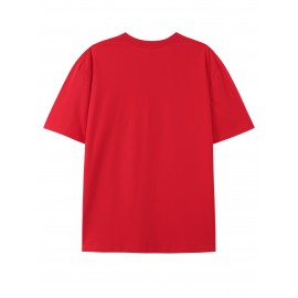 Camiseta de algodão puro de 220g de espessura premium com estampa de cigarro, camiseta casual de algodão penteado para homens, camiseta de gola redonda de mangas curtas, com uma certa espessura adequada para usar no verão