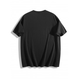 T-shirt de gola redonda para homem, branco, edição limitada, impressão dourada, casual, streetwear