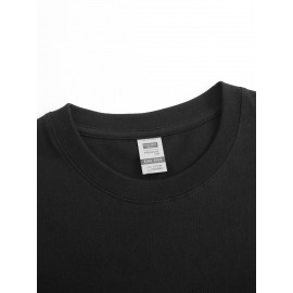 T-shirt de gola redonda para homem, branco, edição limitada, impressão dourada, casual, streetwear